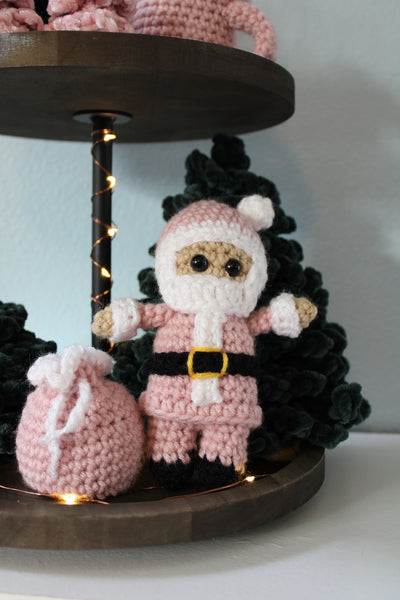 Light Rose Santa and Sack