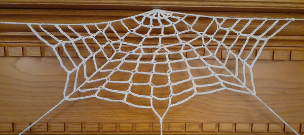 Half Circle Spiderweb with metallic thread