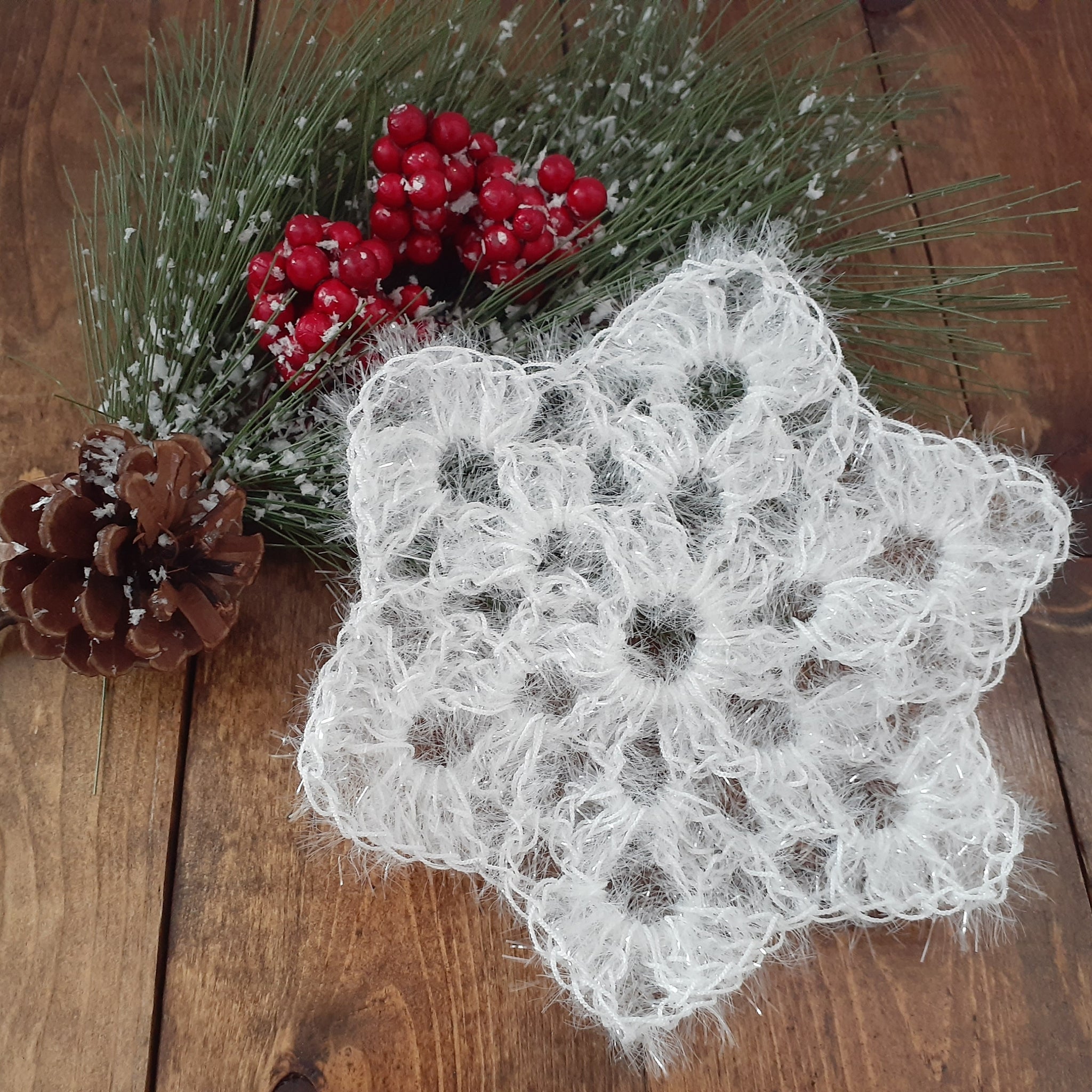 Marshmallow Snowflake Scrubby