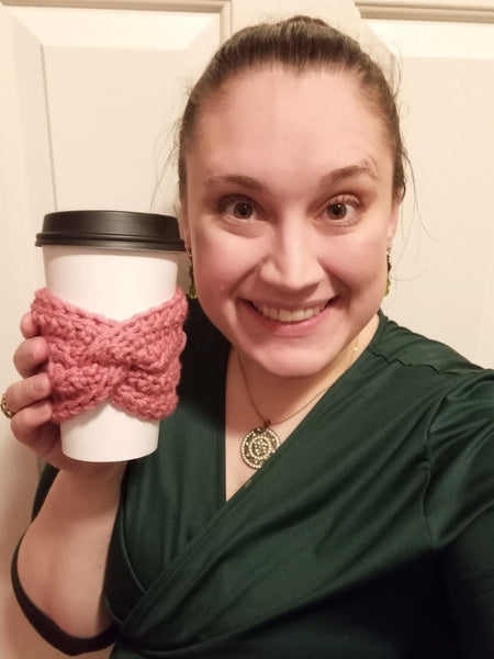 Twisted Knot Coffee Cozy Sleeve