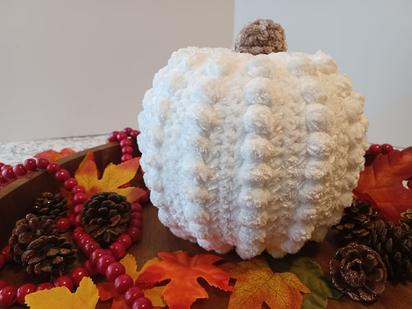 Velvet Pumpkins- White