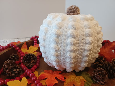 Velvet Pumpkins- White