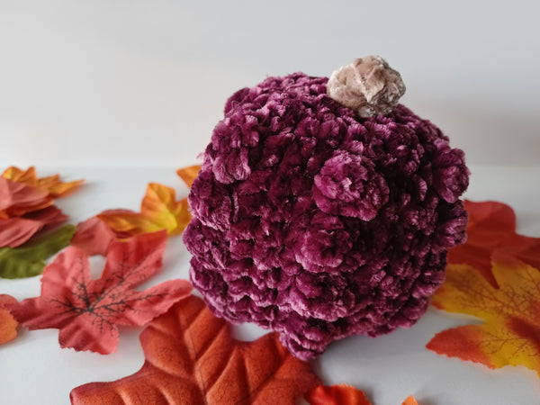 Velvet Pumpkins- Burgundy Plum