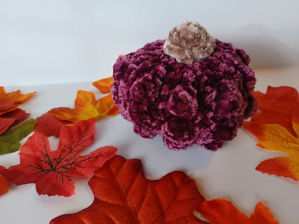 Velvet Pumpkins- Burgundy Plum